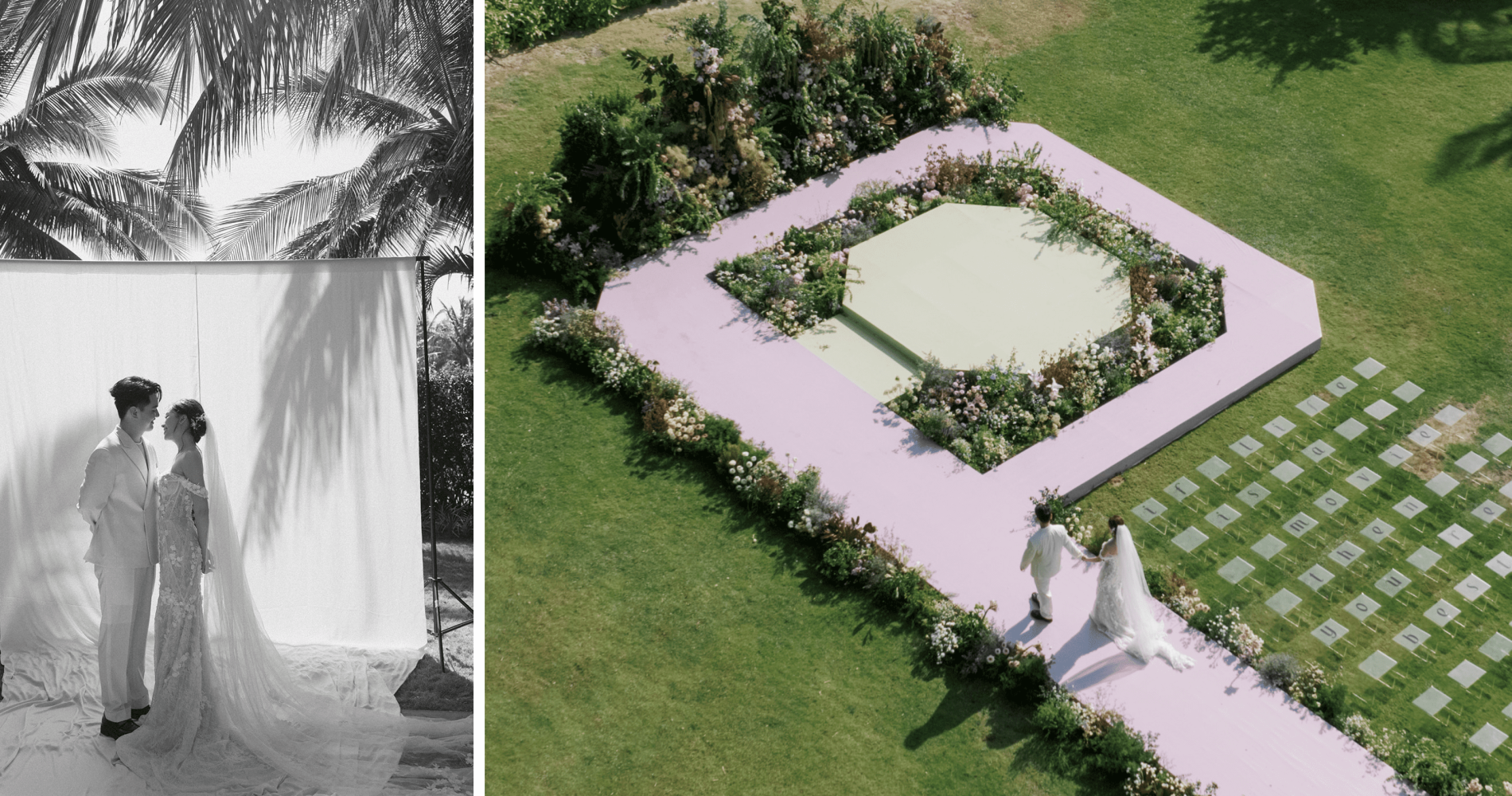 Beach wedding ceremony by The Planners